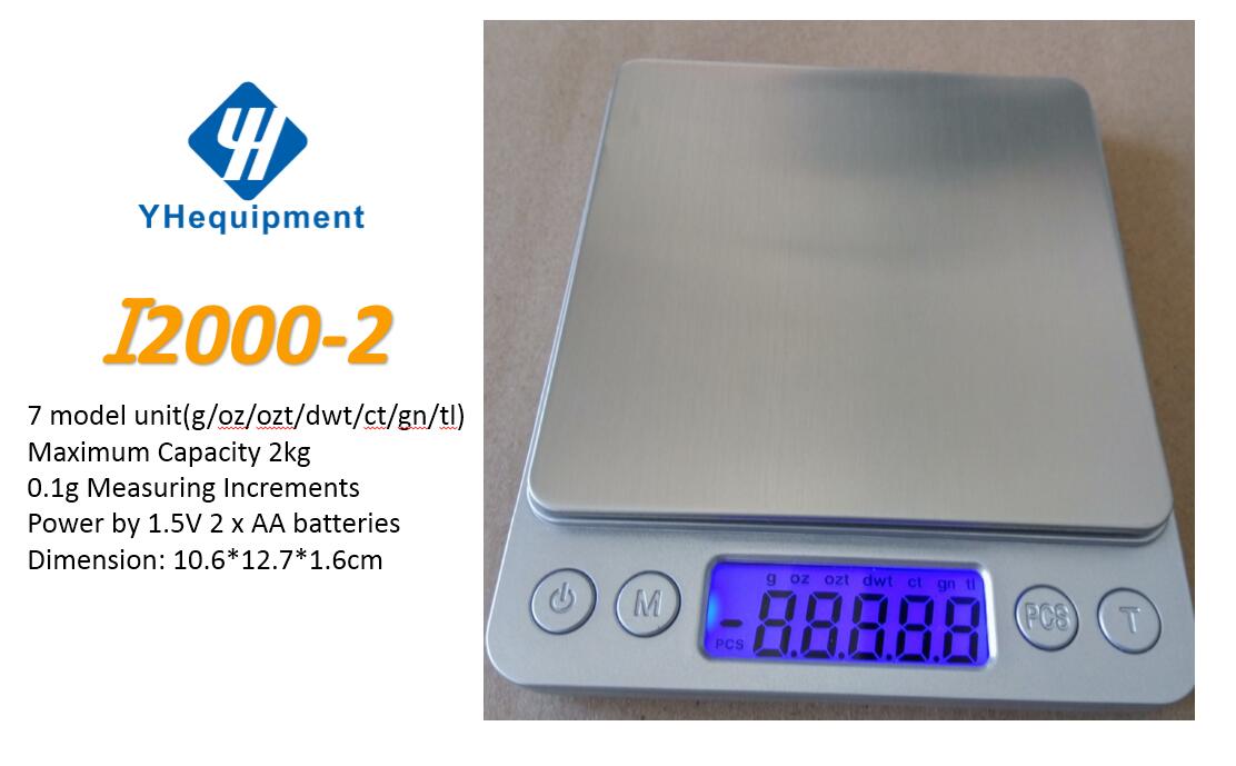 I2000-2 2kg Capacity LCD Digital Electronic Scales,Scale