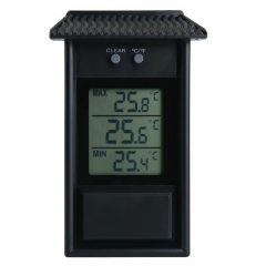 Waterproof Thermometer Garden GreenHouse Wall Temperature Measurement Max Min Value Display WHITE & BLACK -20~50C