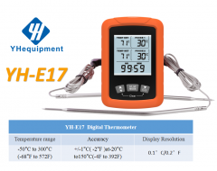 YH-E17 Barbecue dual probe thermometer with alarm function