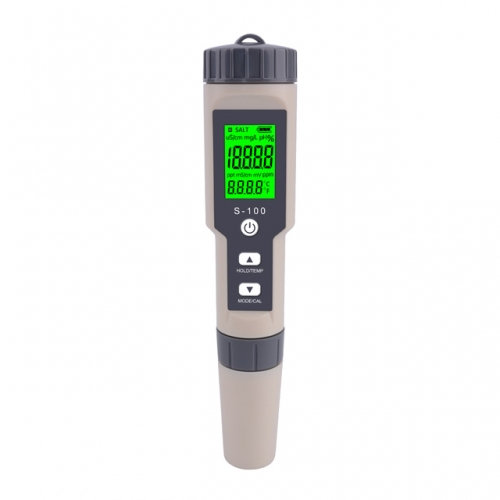 S-100 4 in 1 TDS/EC/Salinity/Tem Meter Waterproof Salt Meter Digital ...