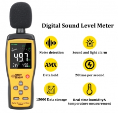Digital Sound Noise Level Meter Decibel Audio Tester 30~130 dBA Color LCD Display Automotive Microphone db Meter