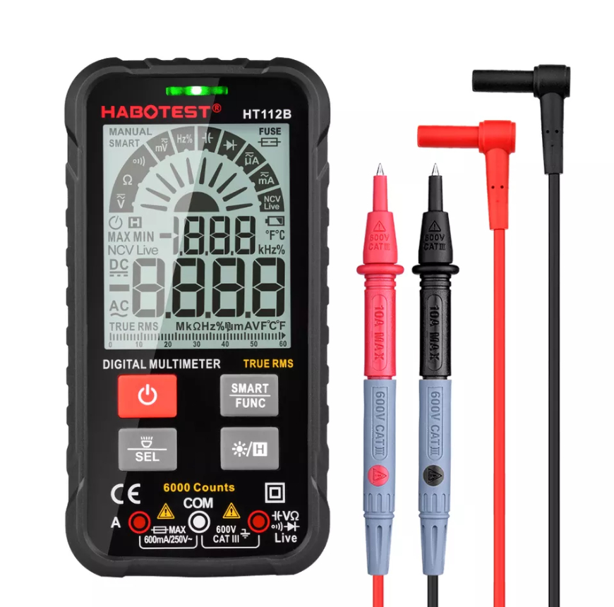 Phone Multimeter HT112B Phone Type Number Frequency True Effective Value Digital ...