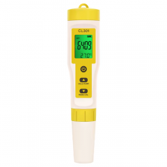 CL301 Water Quality Test Pen Handheld CL Temp H2 3 In 1 Detector Residual Chlorine Meter With Backlight Display