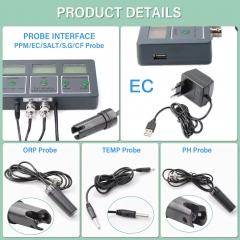 PH-W218 Tuya WiFi 8 in 1 Digital PH/TEMP/ORP/PPM/EC/SALT/S.G/CF Online Water Quality Tester PH Test Meter Laboratory Pool Water Tester