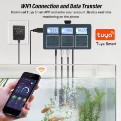 PH-W218 Tuya WiFi 8 in 1 Digital PH/TEMP/ORP/PPM/EC/SALT/S.G/CF Online Water Quality Tester PH Test Meter Laboratory Pool Water Tester