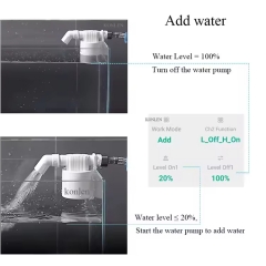 YH-W1WL-Tuya New Tuya Tank Water Level Sensor Controller Monitor KONLEN WIFI Smart Life Leakage Protection Flood Leak Alarm Detector Fish tank