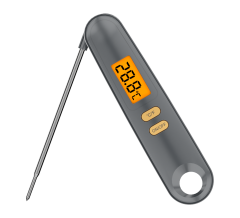 DTP08 ABS LCD Backlight Display Foldable Stainless Steel Probe Instant Read Digital BBQ Thermometer