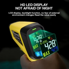 600 Digital Non Contact -50C to 600C Industrial Gun Type Pyrometer Imager Handheld LCD Display Temperature Pizza Oven Thermometer