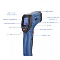 DT-8666 Thermal Leak Detector, Non-Contact Infrared Thermometer Temperature Gun with Audible Alarm 1% of Reading