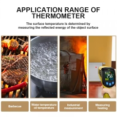 600 Digital Non Contact -50C to 600C Industrial Gun Type Pyrometer Imager Handheld LCD Display Temperature Pizza Oven Thermometer