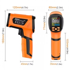 IR05-Yellow Pyrometer Digital Infrared Thermometer Gun Temperature Measurement Electronic Hygrometer Industry Thermometer