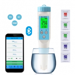 BLE-9902 Lab Smart Blue Tooth PH/EC / TEMP PH Meter BLE-9902 Water Quality Tester Pen for Aquarium