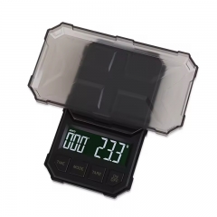 KBR-2000g 200g/0.1g Electronic Coffee Scale Intelligent Manual Coffee Scale Automatic Timing Kitchen Scale