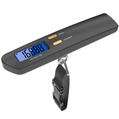 ELS015 Portable Luggage Weighing Scales ABS LCD Blue Backlight Display Digital 50kg Suitcase Kitchen Fish 50kg Hanging Digital Scale