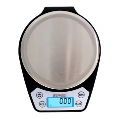 SD-86 1kg/0.1g Stainless Steel Digital Kitchen Scale Electronic Food Weight Measuring Device with Battery Power Source