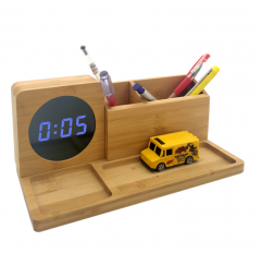 HX-1020ZB Multifunctional LED Digital Desktop Alarm Clock With Pen Holder