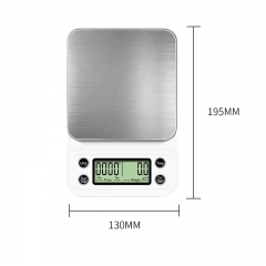 K94-ST 3kg/1g 500g/0.1g 1000g/0.5g Small Digital Electronic Portable Coffee Scales - Household Kitchen Food Scale for Coffee Bean Weighing & Coffee Weighing