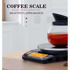 NS-CF2 2-1000g/0.1g 3kg/1g Electronic Coffee Scale Accurate to 0.1g with Custom LCD Display Metal Construction for Weighing