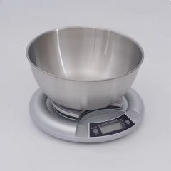 FX1801-B 5 kg/1g Cross Border Export Ingredient Food Baking Household Bowl Scale Stainless Steel Bowl Kitchen Weighing Scale