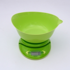 KK11-B 5kg/1g Food Baking Household Bowl Scale Stainless Steel Bowl Kitchen Weighing Scale