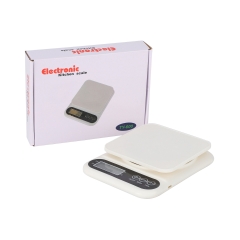 YX-004 10kg/1g Household Kitchen Scale White Digital Weighing Scale Rectangle Electronic Scale