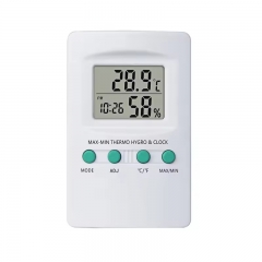 TL8007B High Accuracy Digital LCD Display Indoor Temperature Humidity Monitor Calendar Eco-friendly Plastic Bath Use
