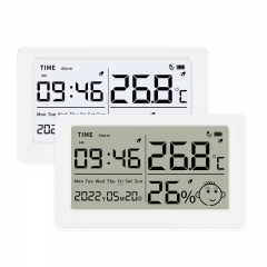 LX8115 Smart Digital Thermometer Hygrometer with USB Port Large Screen Date & Time Display Home Office Baby Room Calendar Clock
