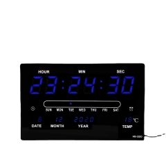 CL-3320 Digital Perpetual Calendar Alarm Electronic Wall Clock Week Display Plastic Glass for Hospitals Room Schools Factory Direct Sale