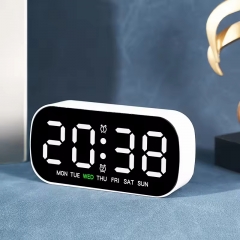 AC-5507 Modern Simple Electronic Multi-Function Alarm Clock LED Digital Display Week Display 24-hour Indication Two Sets USB Desk Clocks
