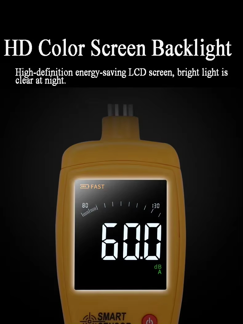 SMART SENSOR AS834+ Digital LCD Sound Level Meter Noisemeter 30-130dB ...