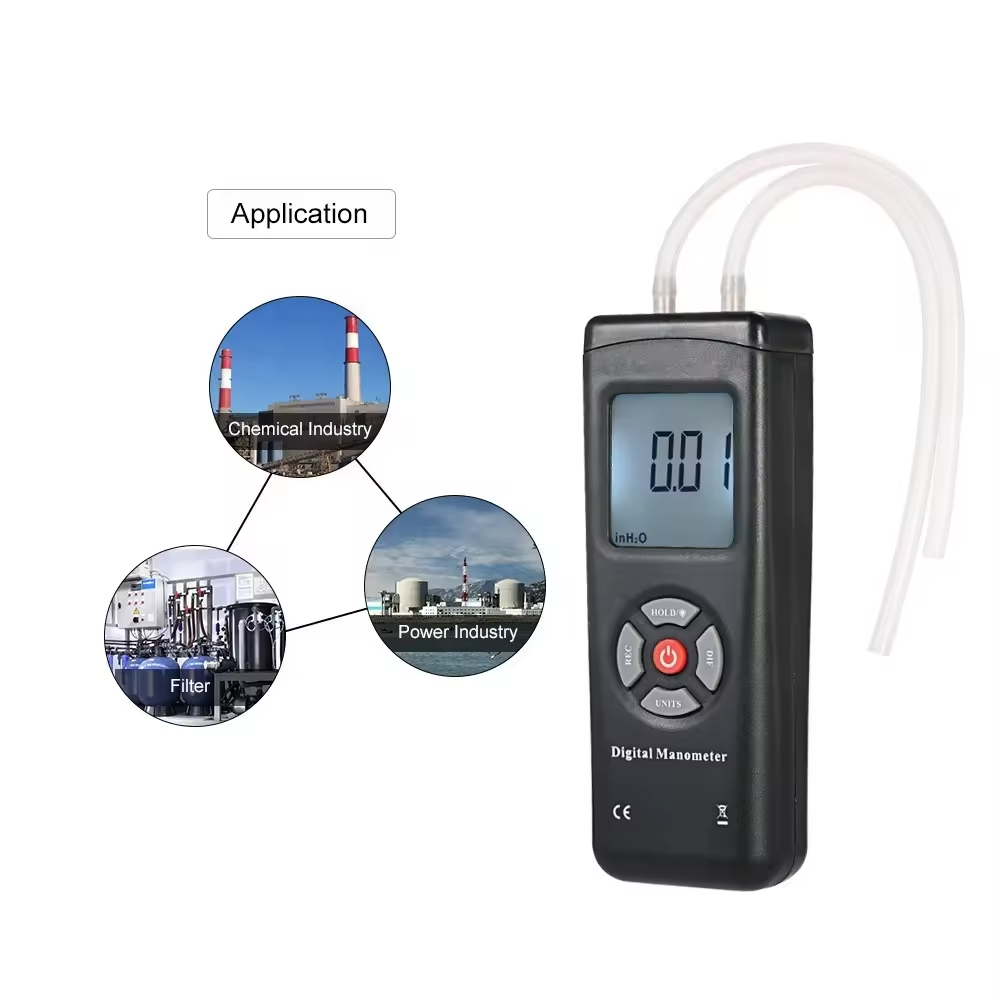 TL-100 Digital Manometer Air Pressure Meter Portable Pressure Gauges ...