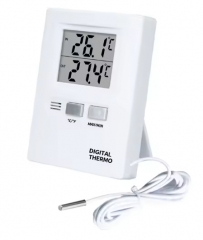 TL-8006 Real-Time Digital Thermometer LCD Display-Plastic Body Sensor Thermometer Max/Min Temperature Recording Battery Powered for Home