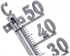 YH-311520 Big Gardem Digital Wall Mounted Zinc Alloy Thermometer Metal Garden Thermometer Indoor Outdoor Thermometer