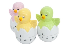 MT308 Household Cartoon Baby Chick Plastic Eco-Friendly 60-Minute Countdown Mechanical Kitchen Animal Timer