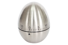 MT705 Egg Shape Stainless Steel Timer Metal Mechanical 60 Minute Countdown Kitchen Timer