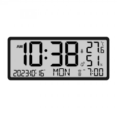 HX-8303Y01 Digital Table Alarm Clock LCD Wall Clock Reloj De Pared Display Temperature Humidness Digital Desk Clock