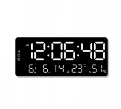 HX-2031 Multifunction LED Desk Alarm Clock Display Temperature Week Calendar Wall Clock Pared Digital Table Alarm Clock