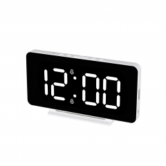 HX-002 Modern Design LED Colorful Smart Desk Digital & Wall Clock USB Charging Cable Included-Factory Direct Sale