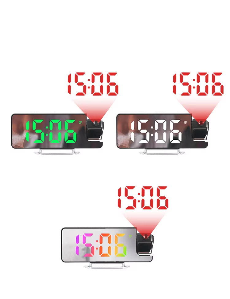 YD-673 LED Electric Projected Clocks Mirror Clock Project Table With ...