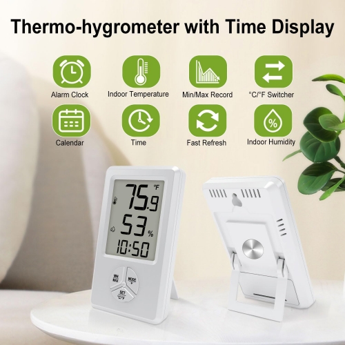 FT0412 Indoor Temperature and Humidity Monitor,Room Thermometer