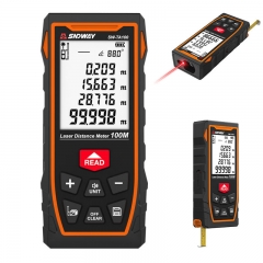 Sndway SW-TA100 100m Industrial ODM OEM Multi-functional Distance Area and Measure Tape USB-C Laser Distance Meter with Customized Rangefinder