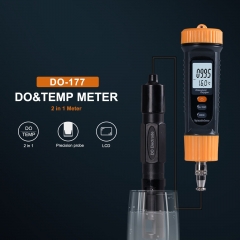 DO-177 Dissolved Oxygen Meter DO Sensor High Precision Water Quality Tester Replaceable Probe Temperature Measurement Data