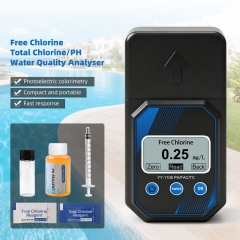 YY-1108 Handheld PH/Chlorine Meter with Optical-Grade Glass Vials Digital Water Analyzer for Swimming Pools & Aquaculture