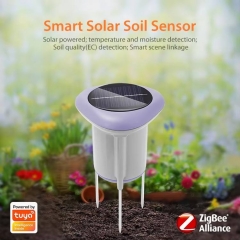 THE01882A TUYA ZigBee Wireless Soil Sensor Smart Home Moisture EC Solar Garden Rechargeable Battery