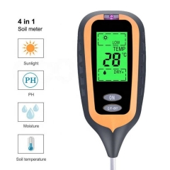 sph007 4 in 1 LCD Digital Soil Meter Multi-Functional PH Moisture Sunlight Temp Tester with Backlight OEM/ODM Customizable