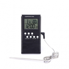 TP800 304 Stainless Steel Probe Thermometer Digital Alarm Pin Food Thermometer BBQ