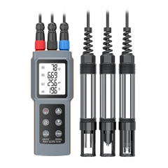 JE8806 DO 0~30.0mg/L Multifunctional Water Quality Meter 6 in 1 Dissolved Oxygen pH Conductivity TDS Salinity and Temperature Water Analyzer