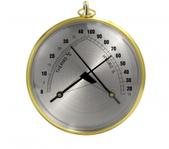 ZLJ-088 Indoor Outdoor Bimetal Thermometer Hygrometer Wall Mount Instant Read Home Use OEM ODM Golden Color