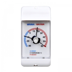 ZL-010 Wall Mount Min Max Thermometer Mechanical Dial Temperature Gauge Celsius for Planting Greenhouse Farm Home Use