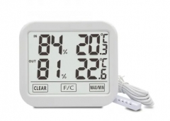 TH43 Digital Electronic Temperature Humidity Gauge Large LCD Display Digital Indoor/Outdoor Display Thermo Hygrometer